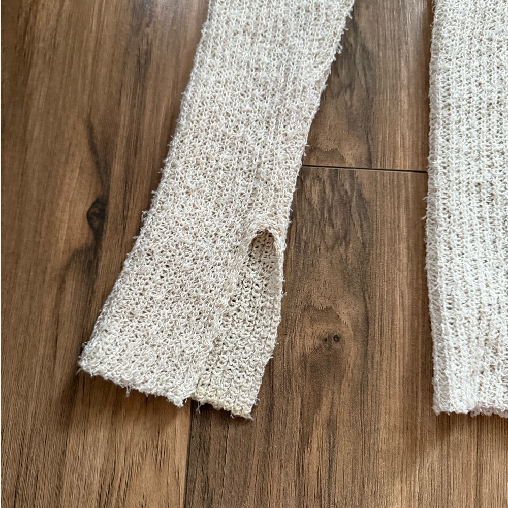 Mango Cream Collared Button-Front Knit Cardigan - Picture 2 of 5